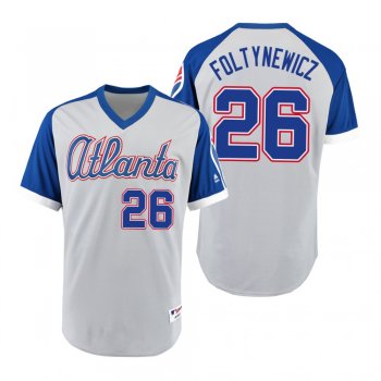 Braves Mike Foltynewicz Gray Royal 1979 Turn Back the Clock Authentic Jersey