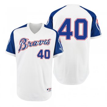 Braves Mike Soroka White 1974 Turn Back the Clock Authentic Jersey