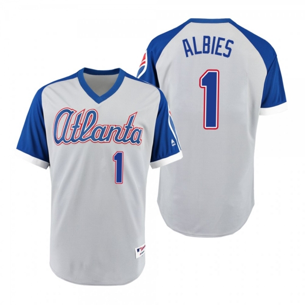 Braves Ozzie Albies Gray Royal 1979 Turn Back the Clock Authentic Jersey