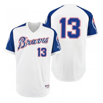 Braves Ronald Acuna Jr. White 1974 Turn Back the Clock Authentic Jersey