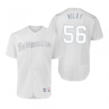 Milwaukee Brewers Aaron Wilkerson Wilky White 2019 Players' Weekend Authentic Jersey