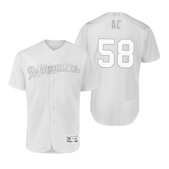 Milwaukee Brewers Alex Claudio AC White 2019 Players' Weekend Authentic Jersey