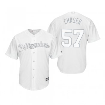 Milwaukee Brewers Chase Anderson Chaser White 2019 Players' Weekend Replica Jersey