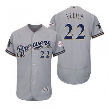 Christian Yelich Milwaukee Brewers Gray Flex Base 2019 MLB All-Star Game Jersey