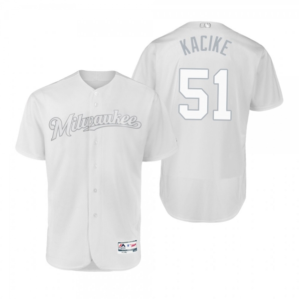 Milwaukee Brewers Freddy Peralta Kacike White 2019 Players' Weekend Authentic Jersey