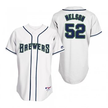 Brewers Jimmy Nelson White 1994 Turn Back the Clock Throwback Jersey