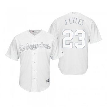 Milwaukee Brewers Jordan Lyles J Lyles White 2019 Players' Weekend Replica Jersey