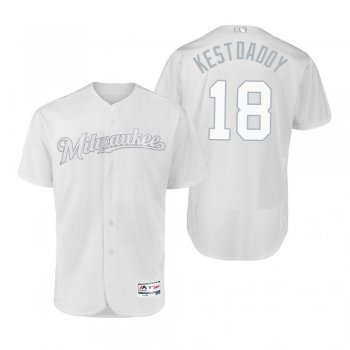 Milwaukee Brewers Keston Hiura Kestdaddy White 2019 Players' Weekend Authentic Jersey