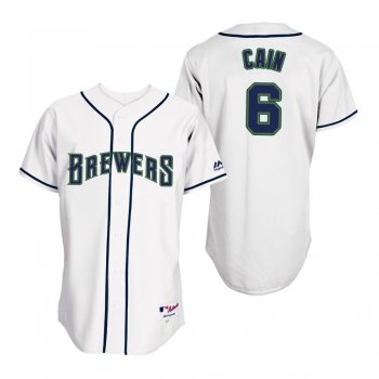 Brewers Lorenzo Cain White 1994 Turn Back the Clock Throwback Jersey