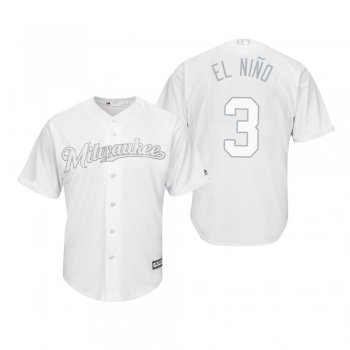 Milwaukee Brewers Orlando Arcia El Nino White 2019 Players' Weekend Replica Jersey