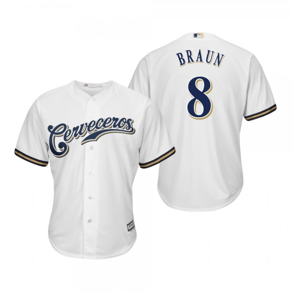 Ryan Braun Milwaukee Brewers White Hispanic Heritage Cool Base Jersey