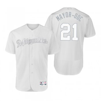 Milwaukee Brewers Travis Shaw Mayor-Ddc White 2019 Players' Weekend Authentic Jersey