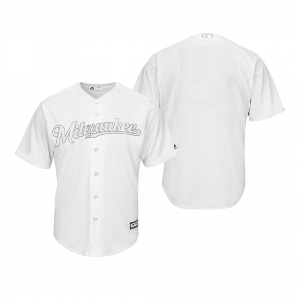 Milwaukee Brewers White 2019 Players' Weekend Majestic Team Jersey