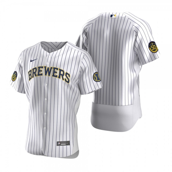 Men's Milwaukee Brewers Nike White Authentic 2020 Home Jersey