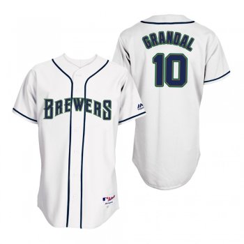 Brewers Yasmani Grandal White 1994 Turn Back the Clock Throwback Jersey