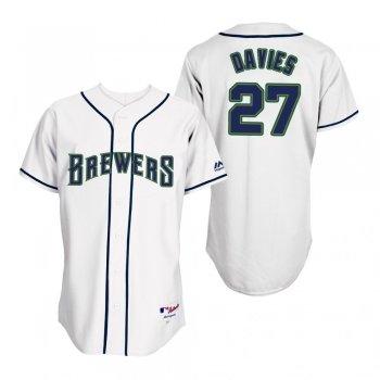 Brewers Zach Davies White 1994 Turn Back the Clock Throwback Jersey