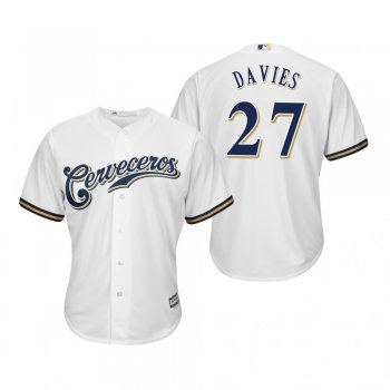 Zach Davies Milwaukee Brewers White Hispanic Heritage Cool Base Jersey