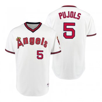 Los Angeles Angels Albert Pujols White 1975 Turn Back the Clock Authentic Player Jersey