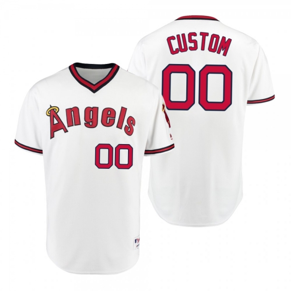 Los Angeles Angels Custom White 1975 Turn Back the Clock Authentic Player Jersey