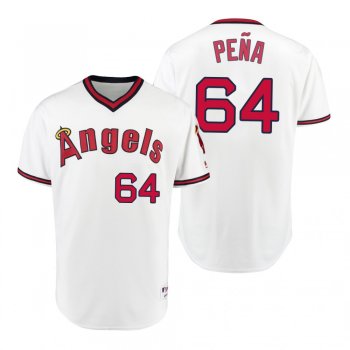 Los Angeles Angels Felix Pena White 1975 Turn Back the Clock Authentic Player Jersey