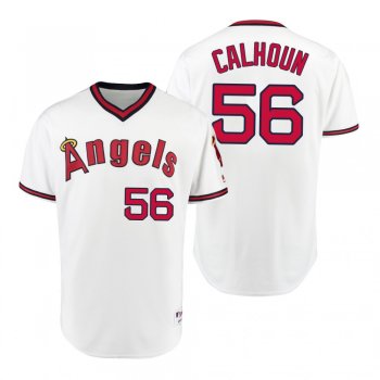 Los Angeles Angels Kole Calhoun White 1975 Turn Back the Clock Authentic Player Jersey