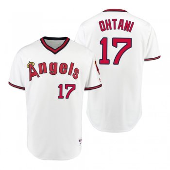 Los Angeles Angels Shohei Ohtani White 1975 Turn Back the Clock Authentic Player Jersey