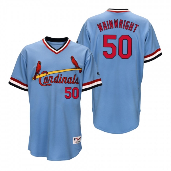 Cardinals Adam Wainwright Light Blue 1984 Turn Back the Clock Throwback Jersey