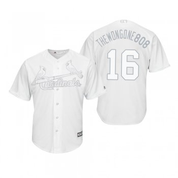 St. Louis Cardinals Kolten Wong Thewongone808 White 2019 Players' Weekend Replica Jersey