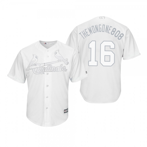 St. Louis Cardinals Kolten Wong Thewongone808 White 2019 Players' Weekend Replica Jersey