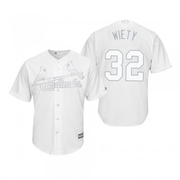 St. Louis Cardinals Matt Wieters Wiety White 2019 Players' Weekend Replica Jersey