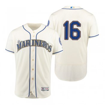 Domingo Santana Seattle Mariners Cream Hispanic Heritage Flex Base Jersey