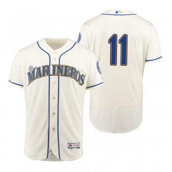 Edgar Martinez Seattle Mariners Cream Hispanic Heritage Flex Base Jersey