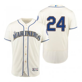 Ken Griffey Jr. Seattle Mariners Cream Hispanic Heritage Flex Base Jersey