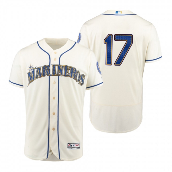 Mitch Haniger Seattle Mariners Cream Hispanic Heritage Flex Base Jersey