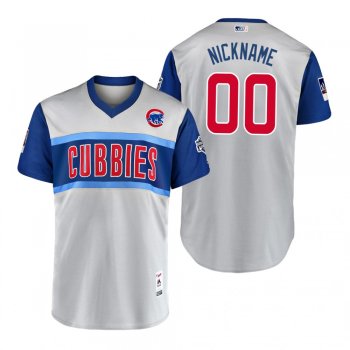 Chicago Cubs Custom Nickname Gray 2019 Little League Classic Replica Jersey