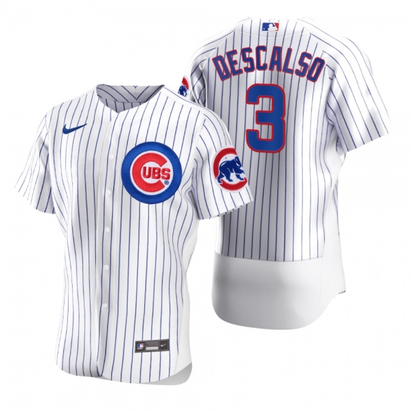 Chicago Cubs Daniel Descalso Nike White 2020 Authentic Jersey