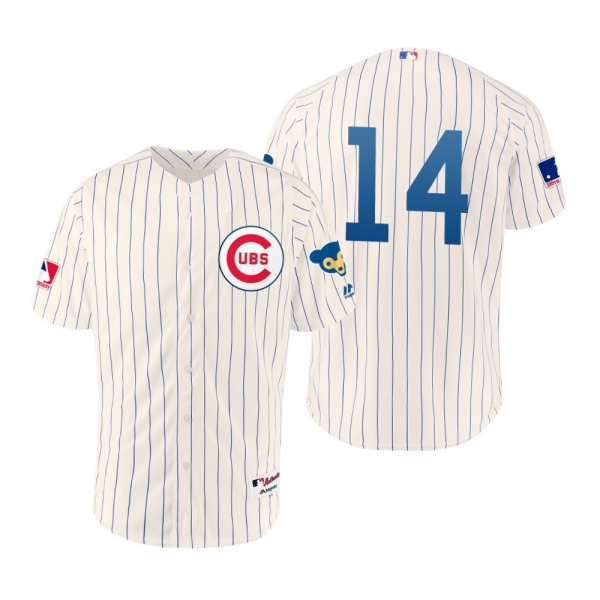 Cubs Ernie Banks Cream 1969 Turn Back the Clock Authentic Jersey