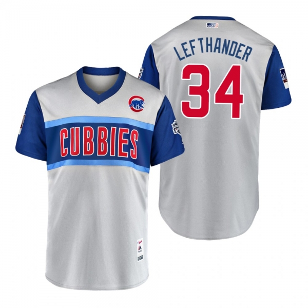 Chicago Cubs Jon Lester Lefthander Gray 2019 Little League Classic Replica Jersey