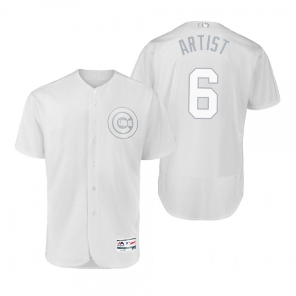 Cubs Nicholas Castellanos Artist White 2019 Players' Weekend Authentic Jersey