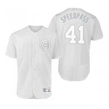 Cubs Steve Cishek Speedpass White 2019 Players' Weekend Authentic Jersey