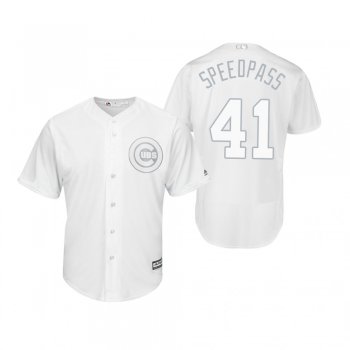 Chicago Cubs Steve Cishek Speedpass White 2019 Players' Weekend Replica Jersey