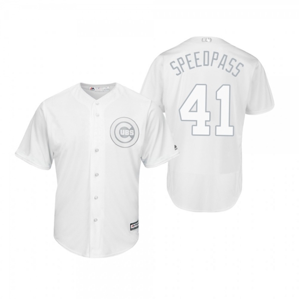 Chicago Cubs Steve Cishek Speedpass White 2019 Players' Weekend Replica Jersey