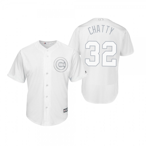 Chicago Cubs Tyler Chatwood Chatty White 2019 Players' Weekend Replica Jersey