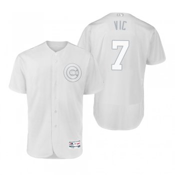 Chicago Cubs Victor Caratini Vic White 2019 Players' Weekend Authentic Jersey