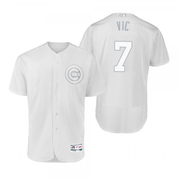 Chicago Cubs Victor Caratini Vic White 2019 Players' Weekend Authentic Jersey