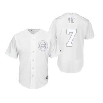 Chicago Cubs Victor Caratini Vic White 2019 Players' Weekend Replica Jersey