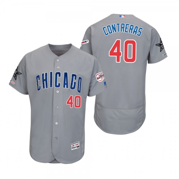 Willson Contreras Chicago Cubs Gray Flex Base 2019 MLB All-Star Game Jersey