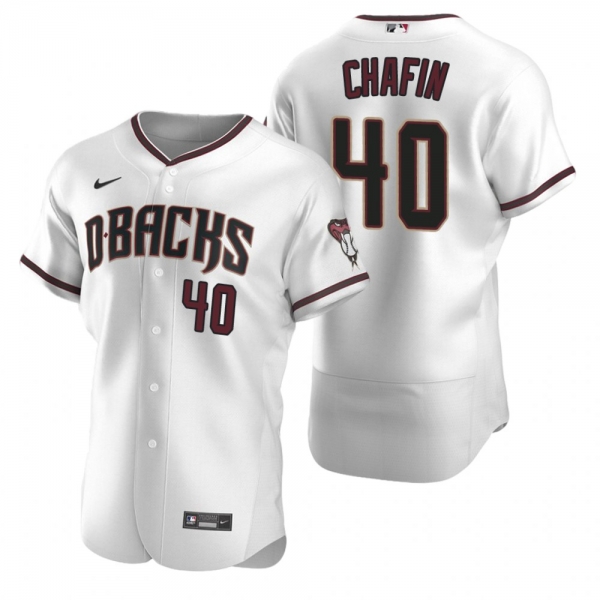 Men's Arizona Diamondbacks Andrew Chafin Nike White Crimson Authentic 2020 Home Jersey