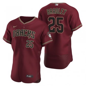 Men's Arizona Diamondbacks Archie Bradley Nike Crimson Authentic 2020 Alternate Jersey