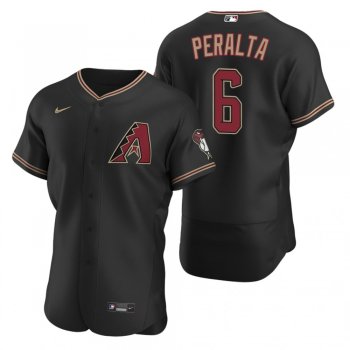 Men's Arizona Diamondbacks David Peralta Nike Black Authentic 2020 Alternate Jersey